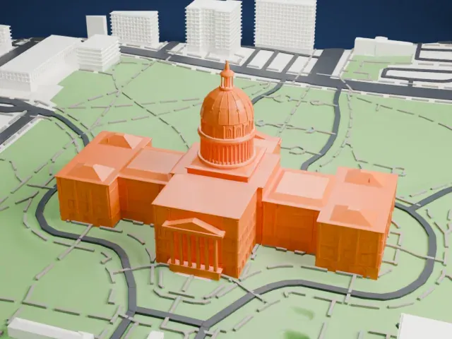 Texas State Capitol model, North view