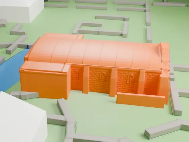 The Alamo model, North view