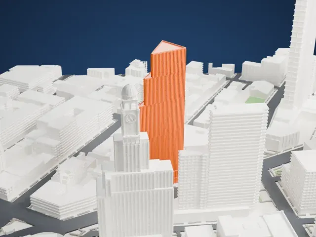 The Alloy Block model, East view