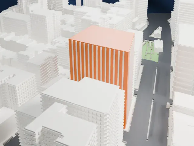 The Ansonia model, North view