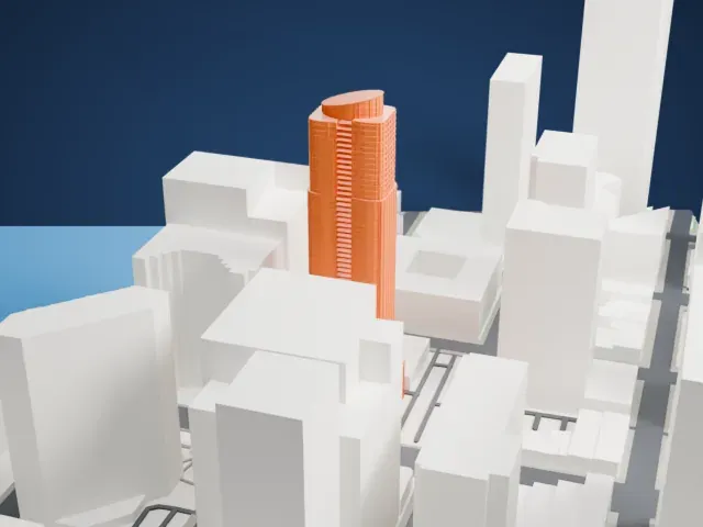 The Austonian model, East view