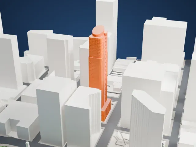 The Austonian model, South view