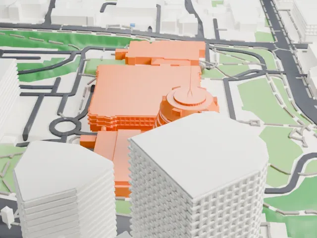 The Beehive model, South view