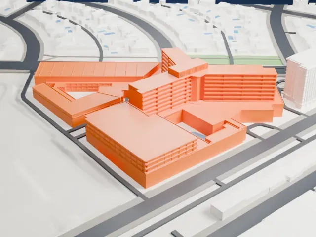 The Beverly Hilton model, South view