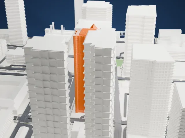 The BLVD Collection model, North view