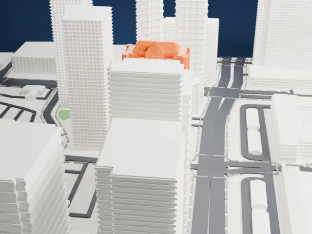 The BLVD Collection model, South view