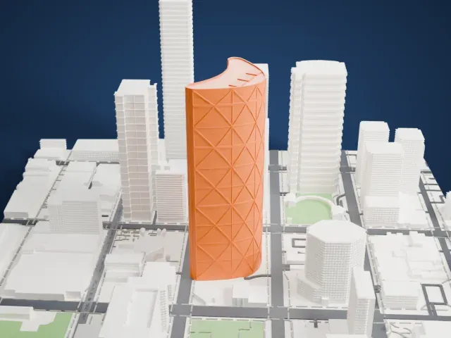 The Bow model, East view
