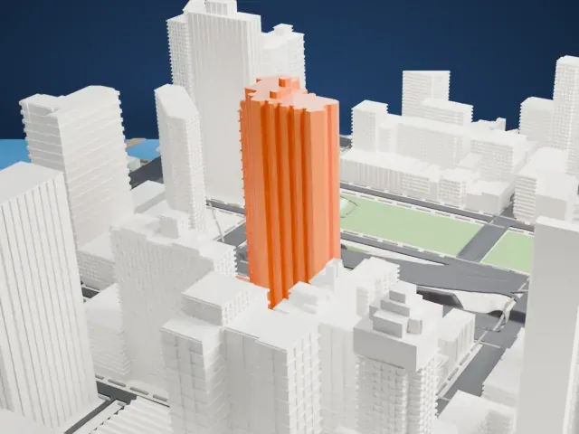 The Corinthian model, North view