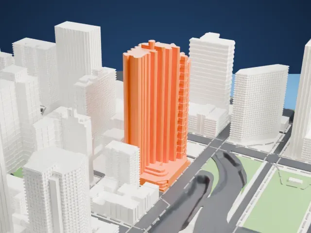 The Corinthian model, West view