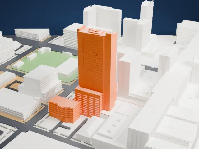 The D Las Vegas model, East view