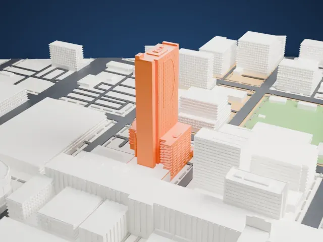 The D Las Vegas model, North view