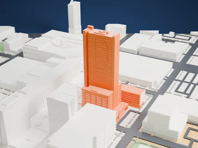 The D Las Vegas model, West view