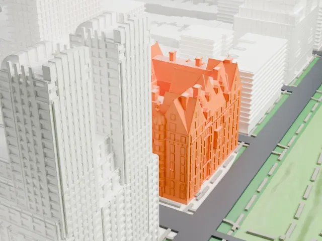 The Dakota model, South view