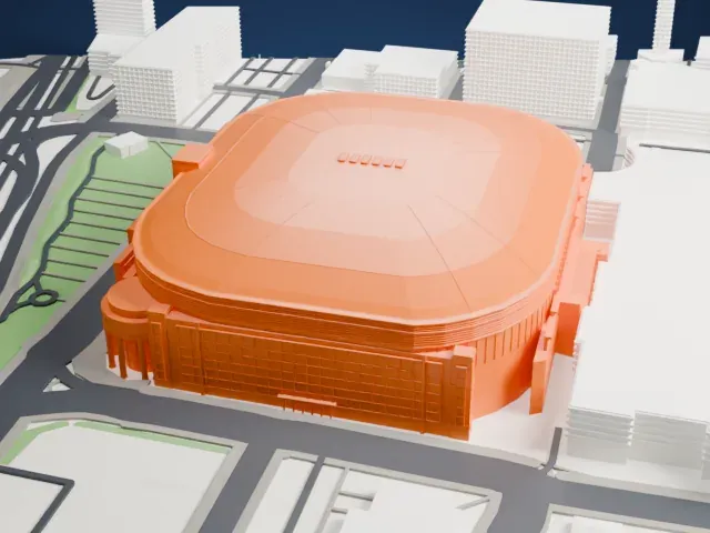 The Dome at America's Center model, North view