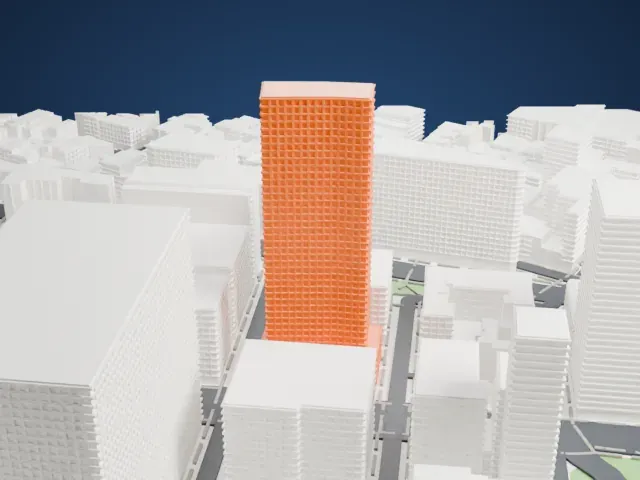The Dominick model, West view