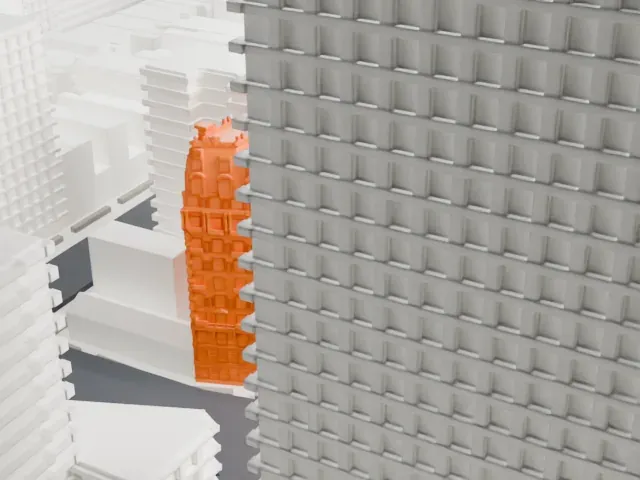 The Dorilton model, West view