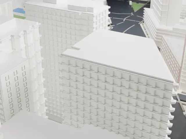 The Empire Hotel model, South view