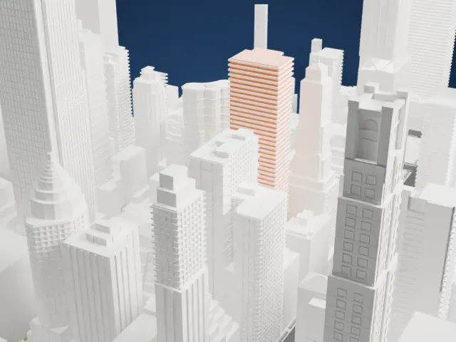 The Galleria model, North view