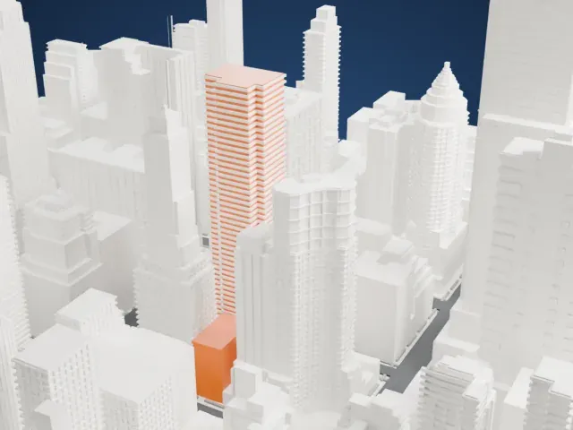 The Galleria model, South view