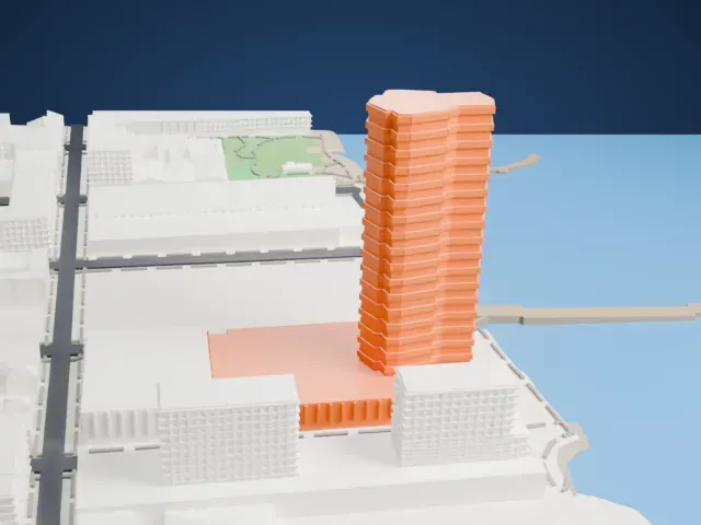 The Greenpoint model, North view
