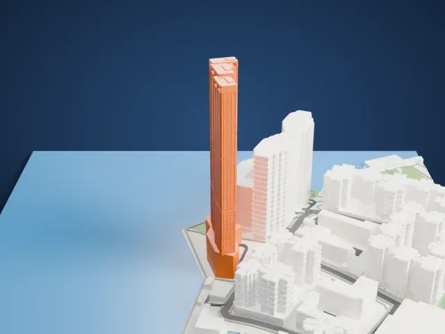 The Harbourfront Landmark model, North view