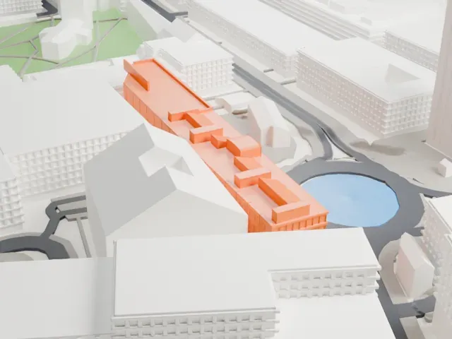 The House of Culture (Stockholm) model, East view