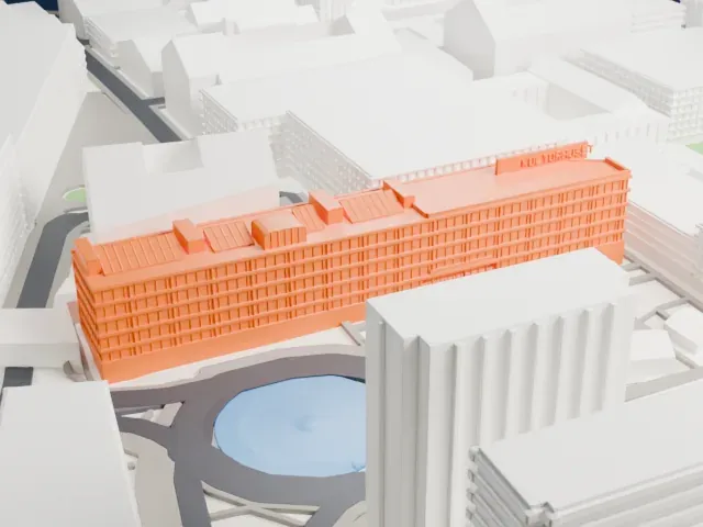 The House of Culture (Stockholm) model, North view