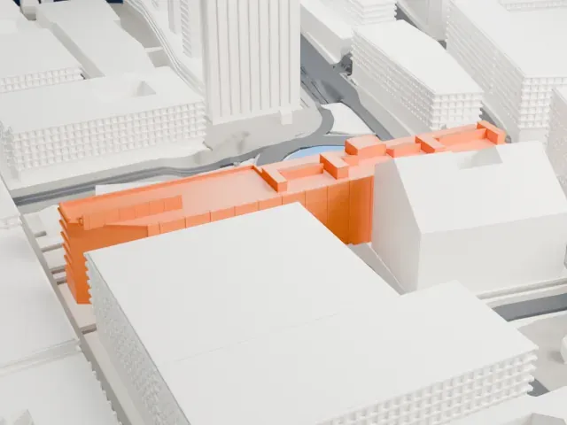 The House of Culture (Stockholm) model, South view