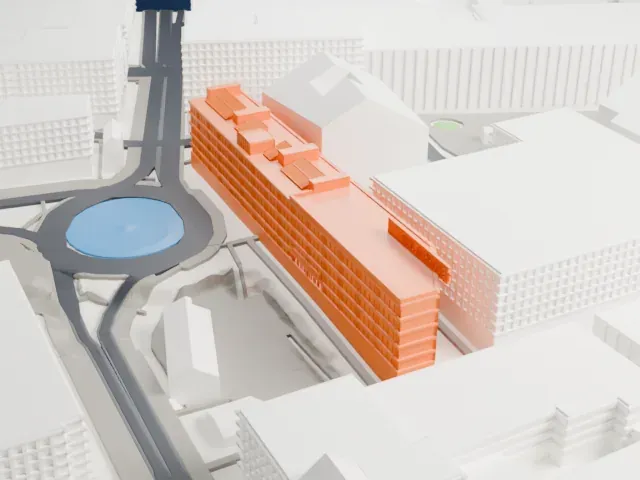 The House of Culture (Stockholm) model, West view