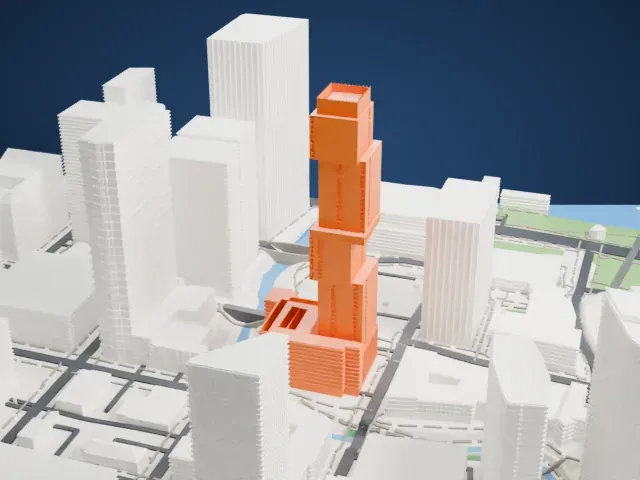 The Independent model, North view