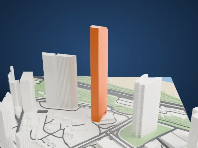 The Landmark (Abu Dhabi) model, East view