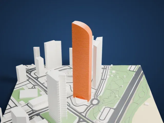 The Landmark (Abu Dhabi) model, North view