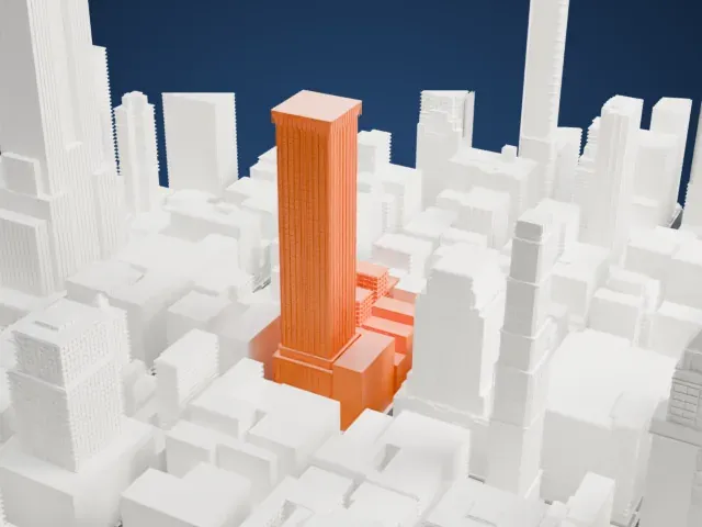 The Langham model, East view