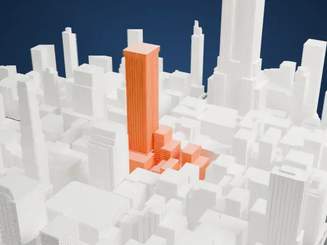 The Langham model, North view