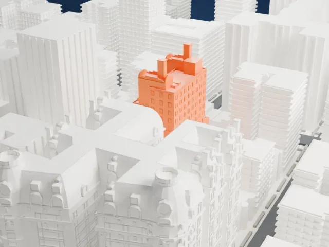 The Level Club model, East view