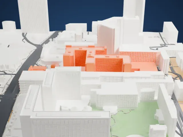 The Linq model, South view