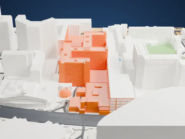 The Linq model, West view