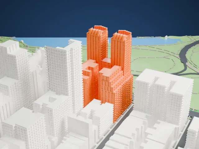 The Majestic model, West view