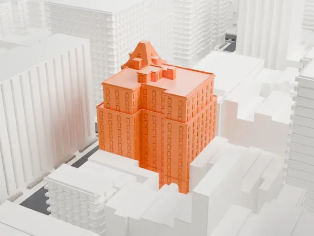 The Mark Hotel model, North view