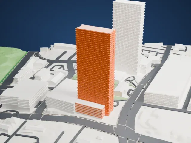 The Modern model, North view