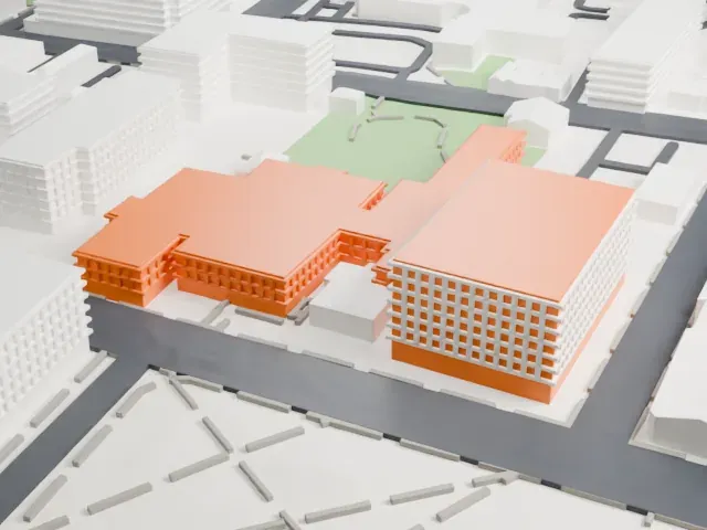 The Newark Museum of Art model, East view