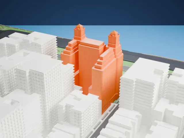 The Normandy model, East view