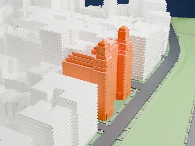 The Normandy model, North view