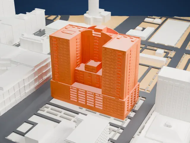 The Ogden model, South view