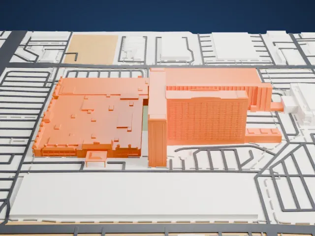 The Orleans model, East view