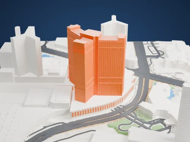 The Palazzo model, East view