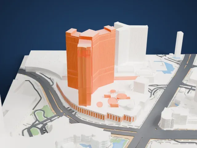 The Palazzo model, North view