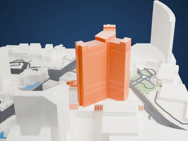 The Palazzo model, South view
