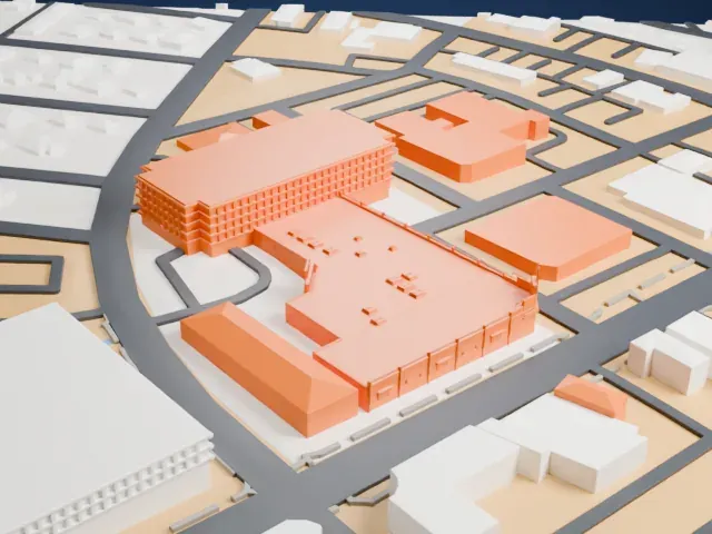 The Pass Casino model, East view