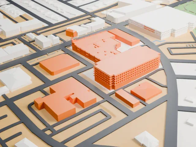 The Pass Casino model, West view